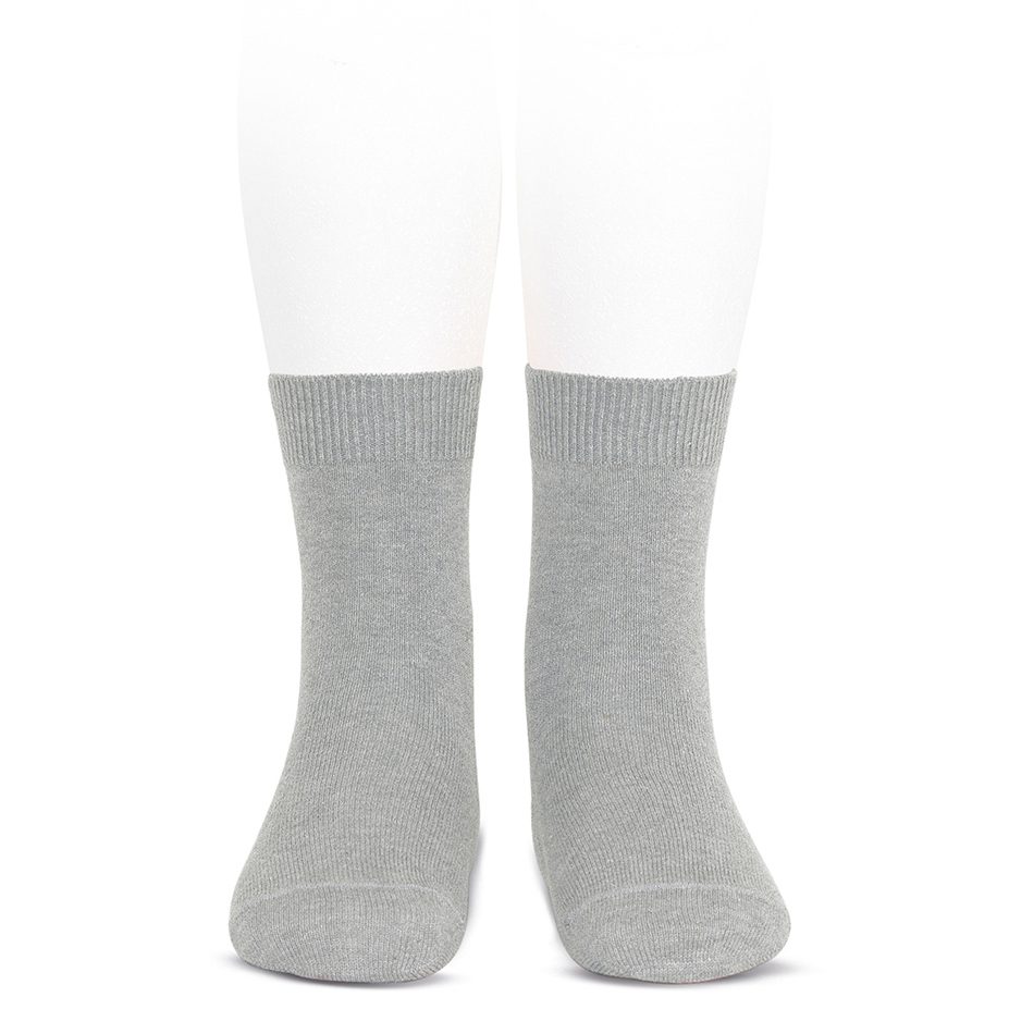 Plain Stitch Basic Short Socks | Aluminium (221)