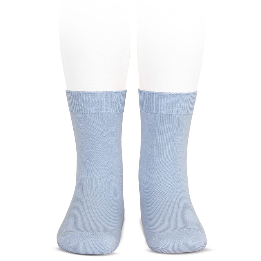 Plain Stitch Basic Short Socks | Light Blue (429)