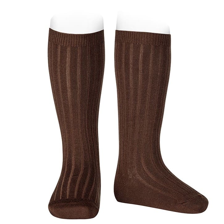 2016/2 Basic Ribbed Knee High Socks | Chestnut 383