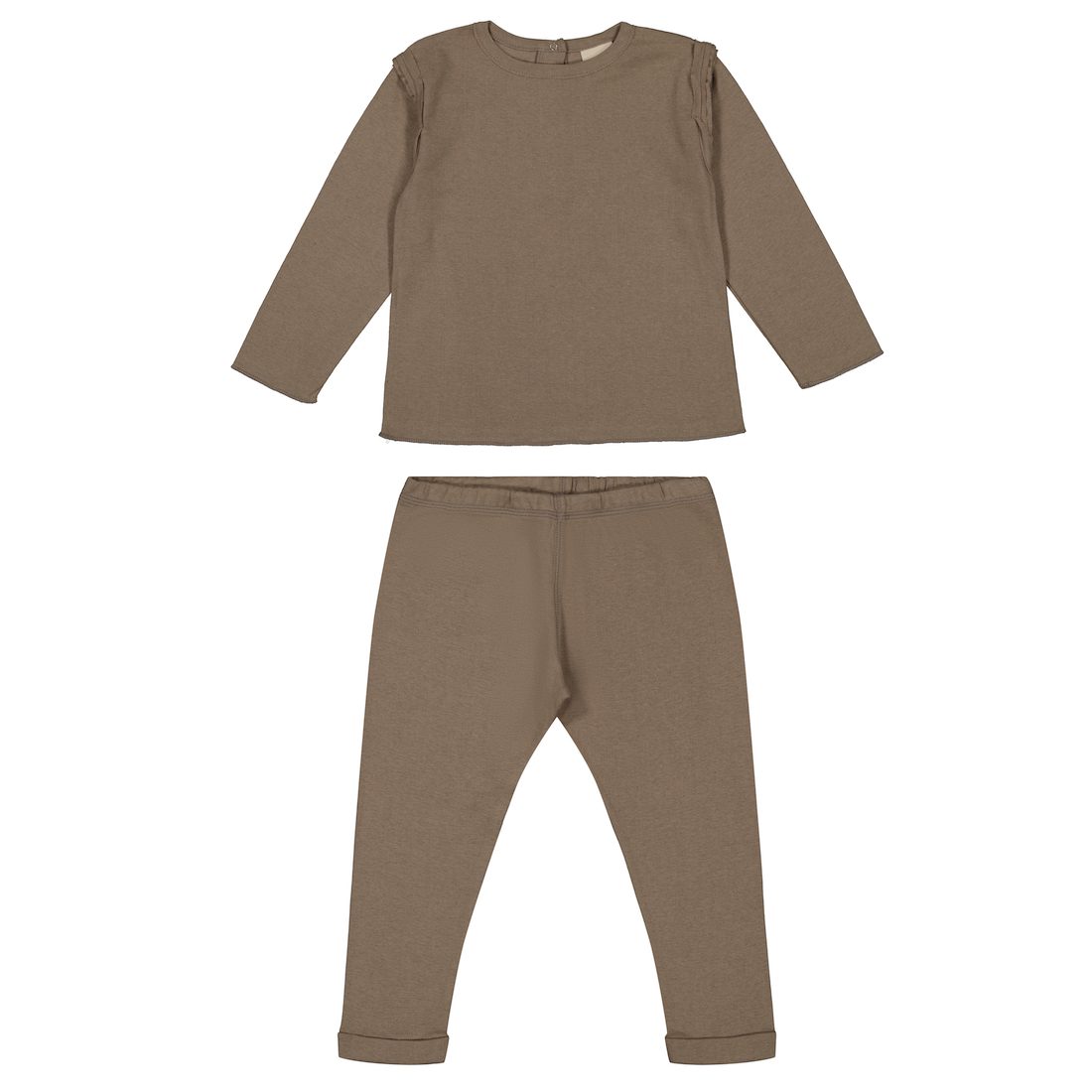 Lala Top & Rom Pom Leggings | Taupe