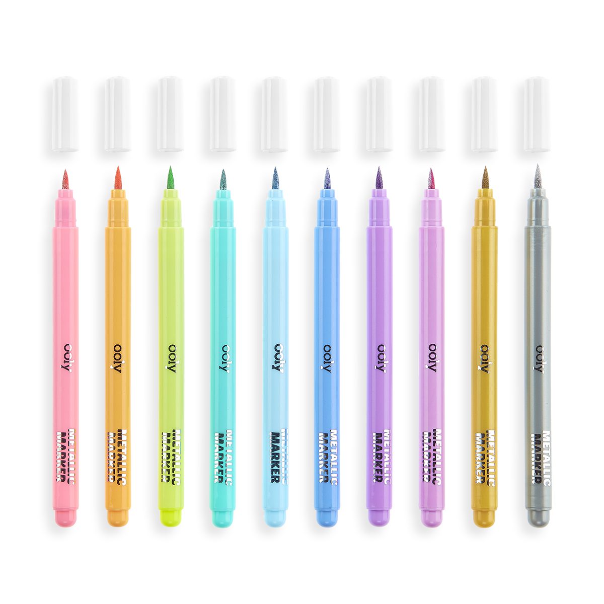 Color Lustre Metallic Brush Markers (Set of 10)
