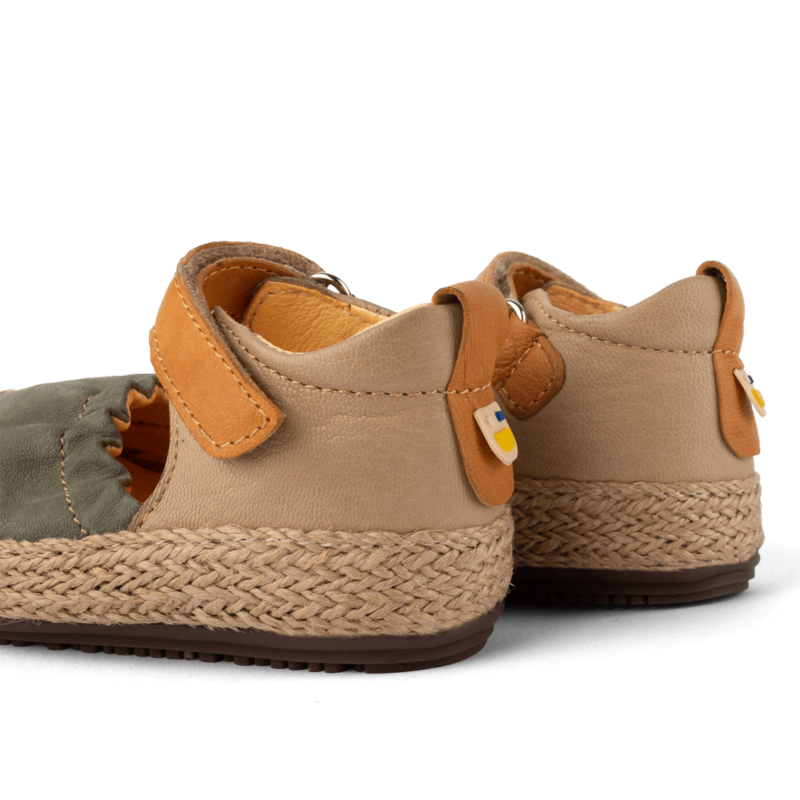 Strap Ballerinas | Sage/Amaretto
