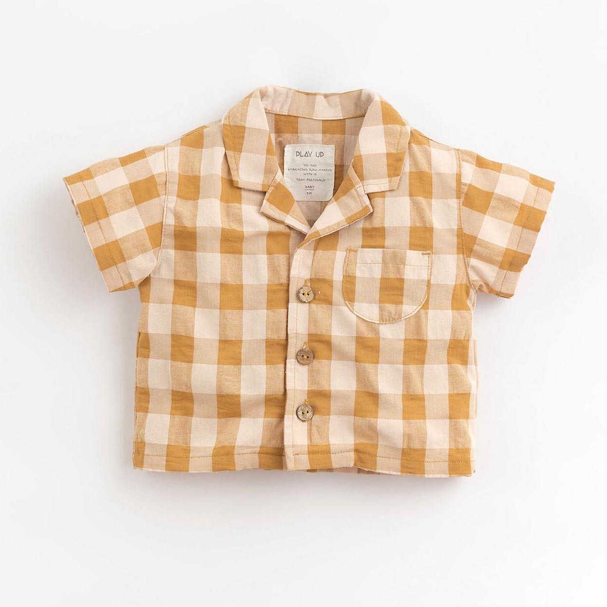 Flame Jersey Tee / Vichy Woven Shirt / Linen Shorts