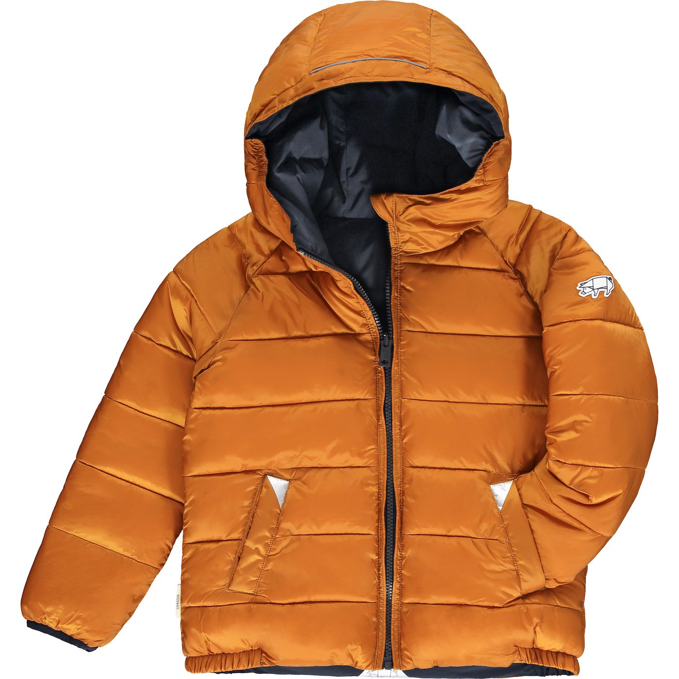 Reversible Puffer | Matte Ink Navy & Honey