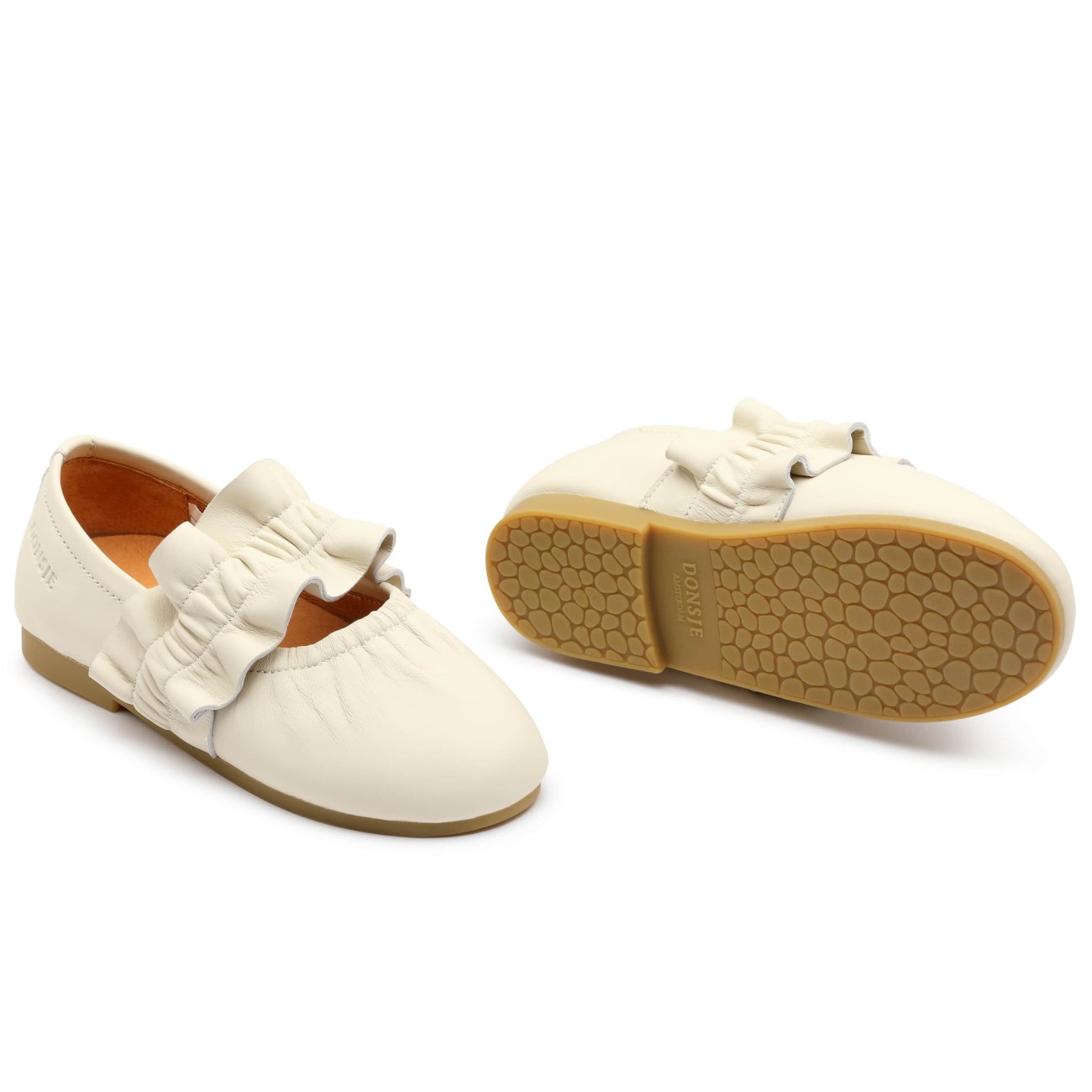 Iffie Ballerinas | Cream Sheep Leather
