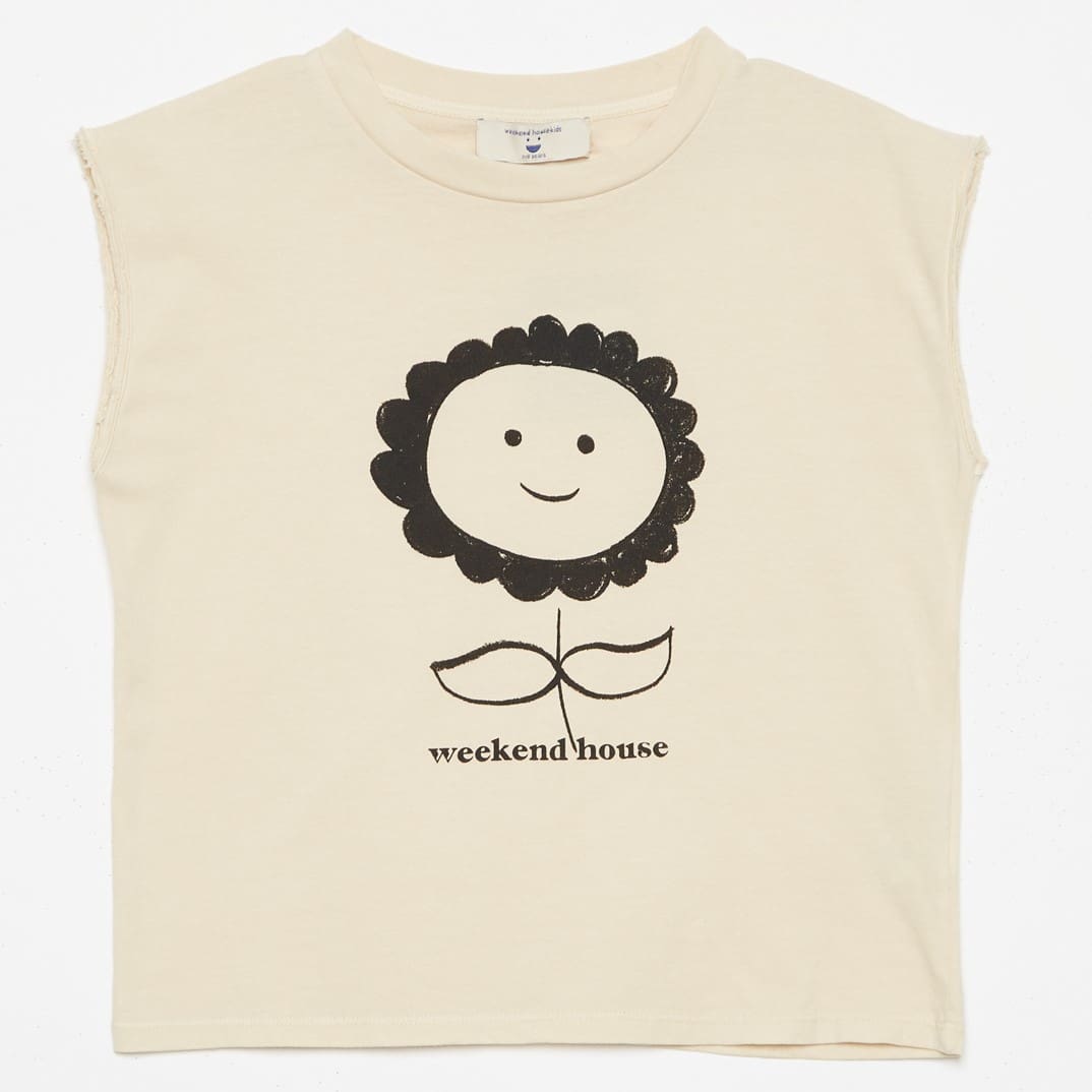 Flower T-shirt W/ No Sleeve