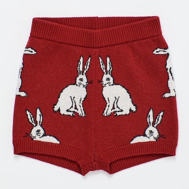 Intarsia Rabbit Knit Short