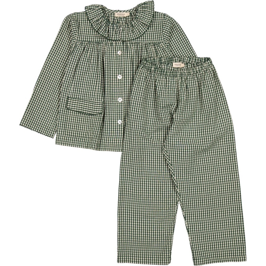 Pajama Frill Set | Green Check