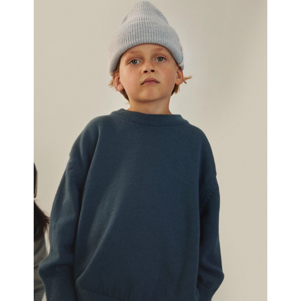 Knitted Beanie | Nearly Black Melange