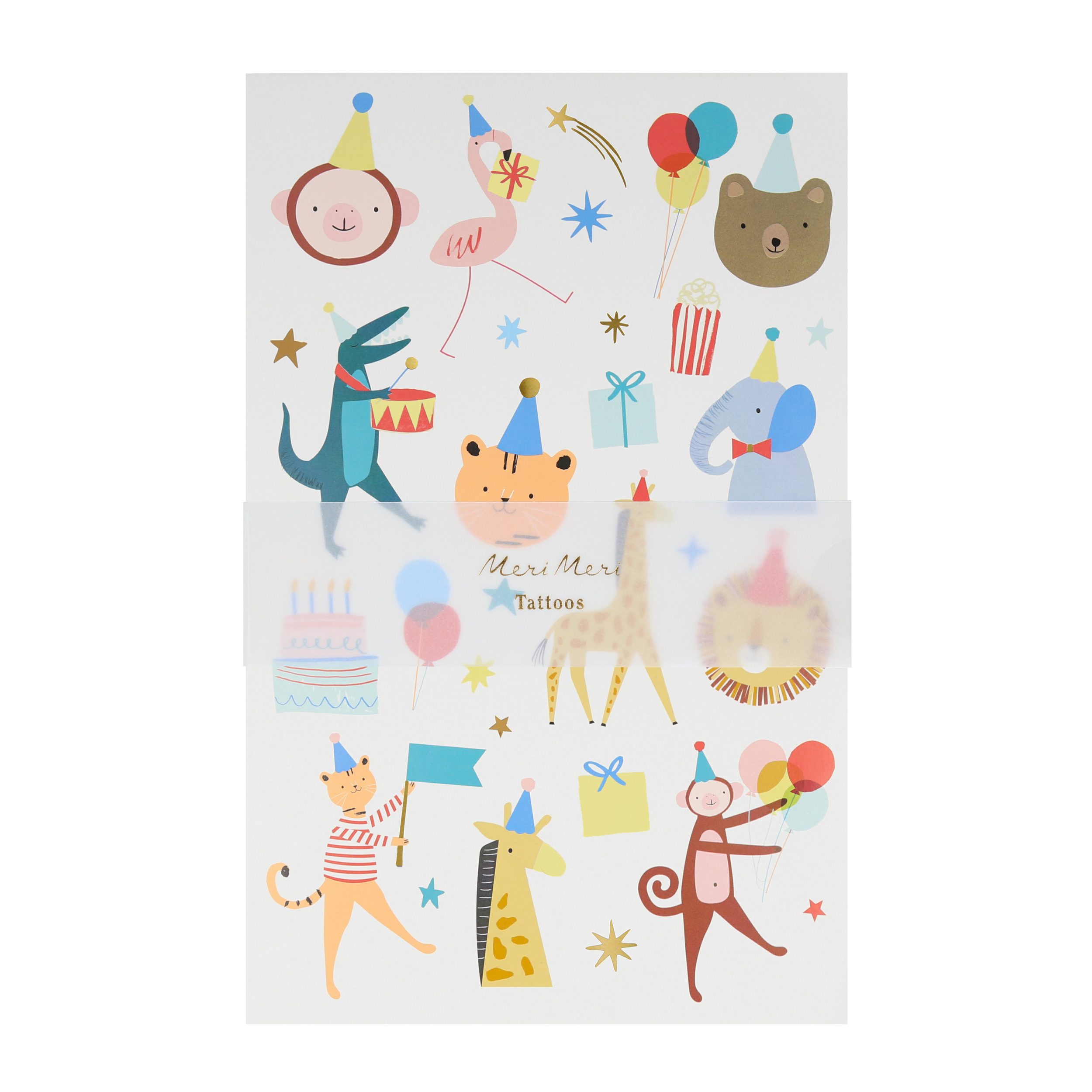 Animal Parade Tattoo Sheet