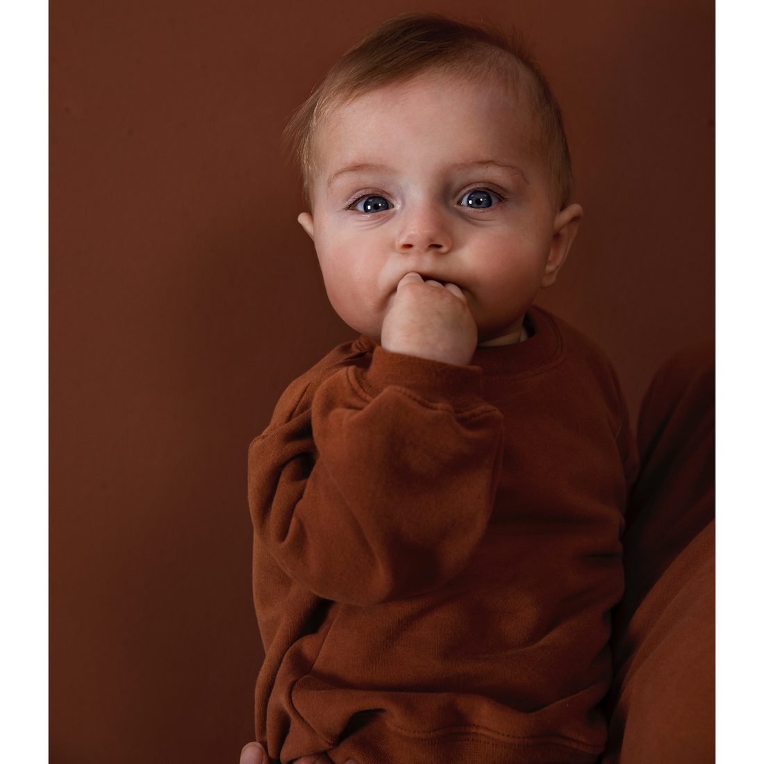Baby dropped Shoulder Sweater & Track Pants | Nearly Black