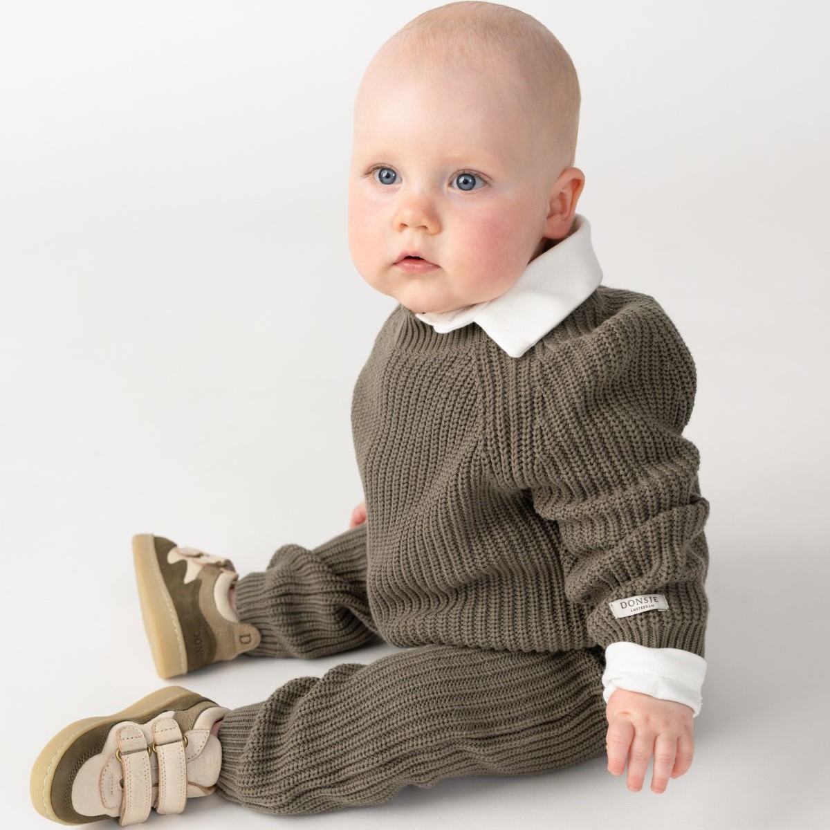 Jade Sweater & Luca Trousers Stone Green