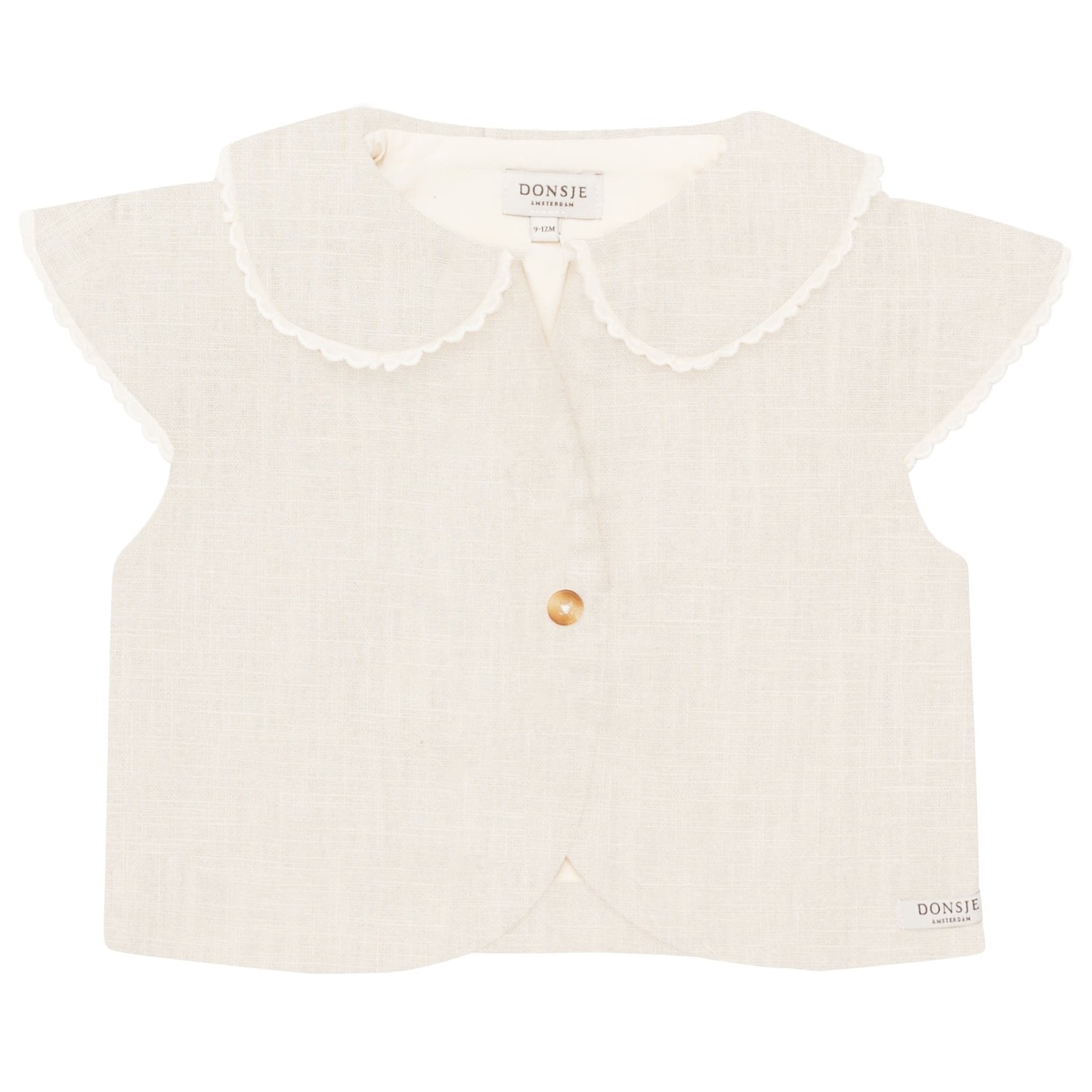 Hennie Linen Gilet | Soft Sand