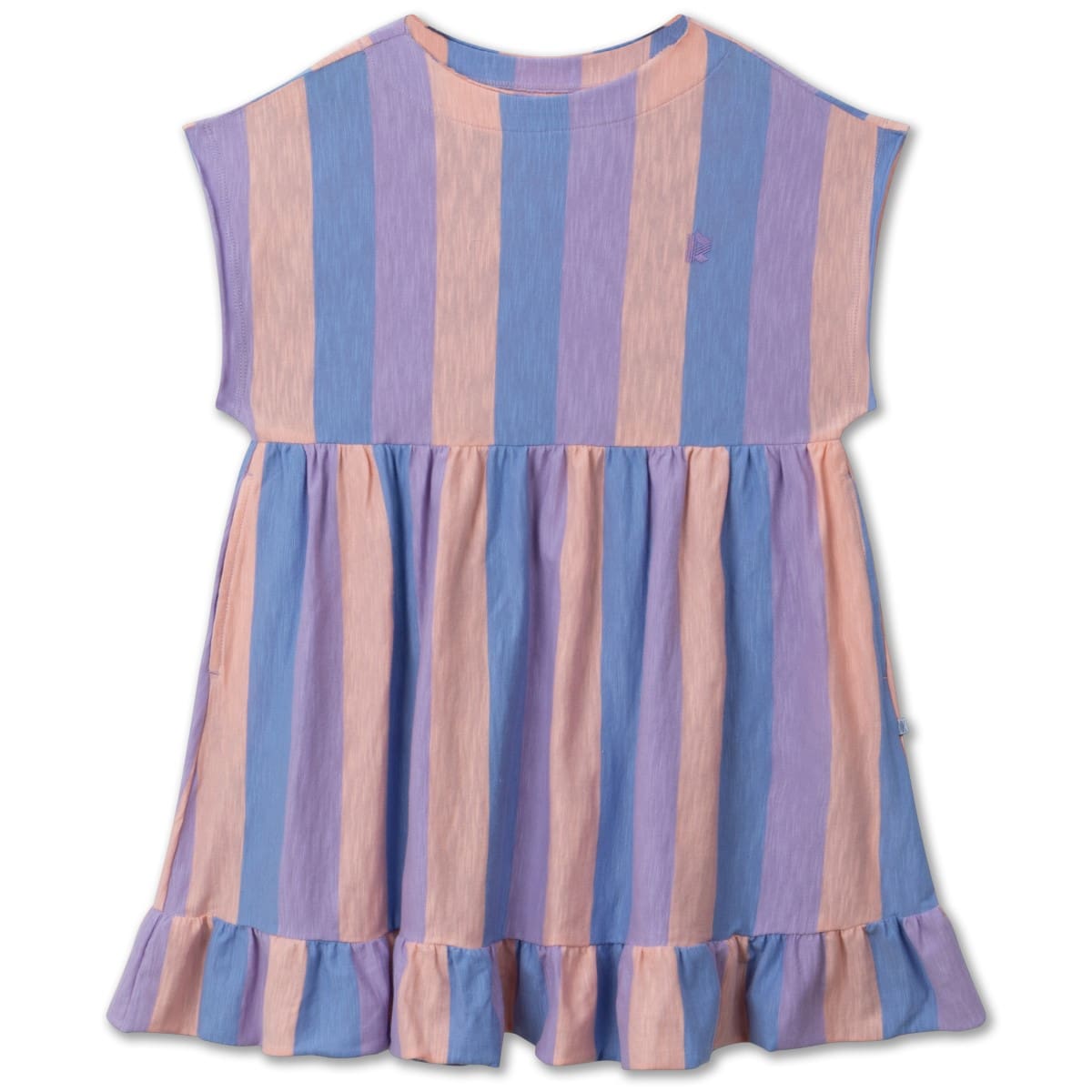 Simple Dress | Tricolor Block Stripe