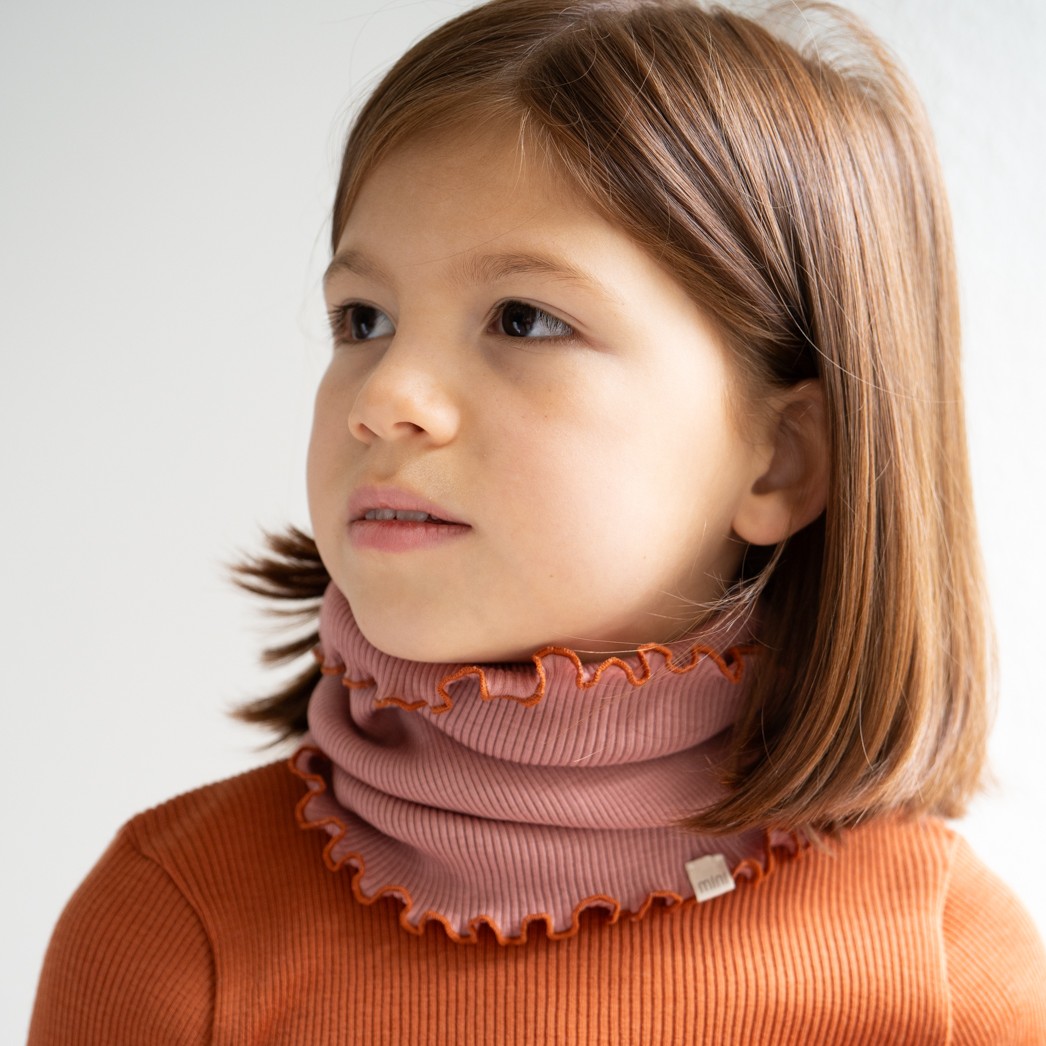 Merino Wool Aha Rose Tube Scarf