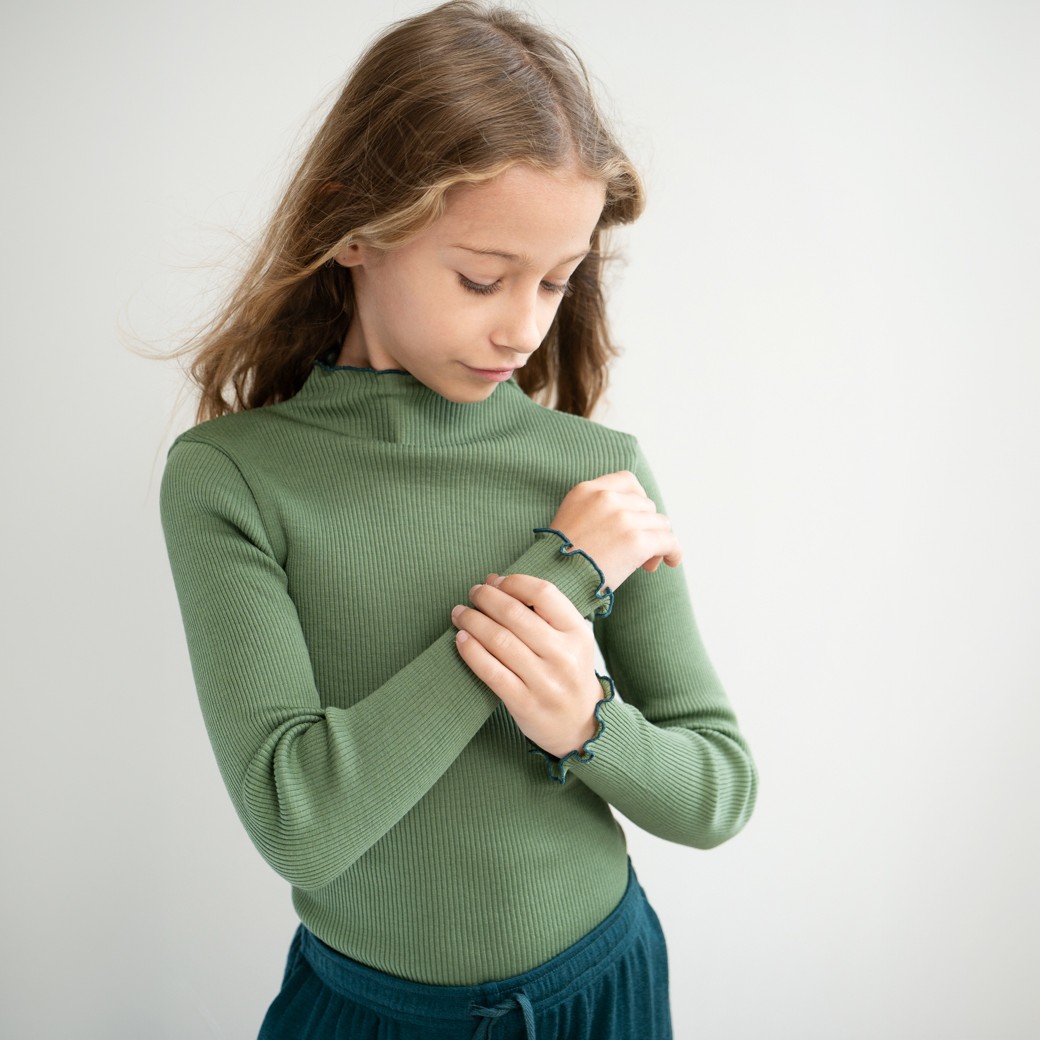 Merino Wool Alfina Long Sleeve Greenery