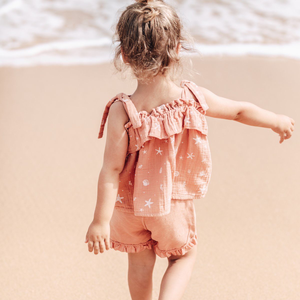 Ocean Blouse & Tossa Shorts | Coral