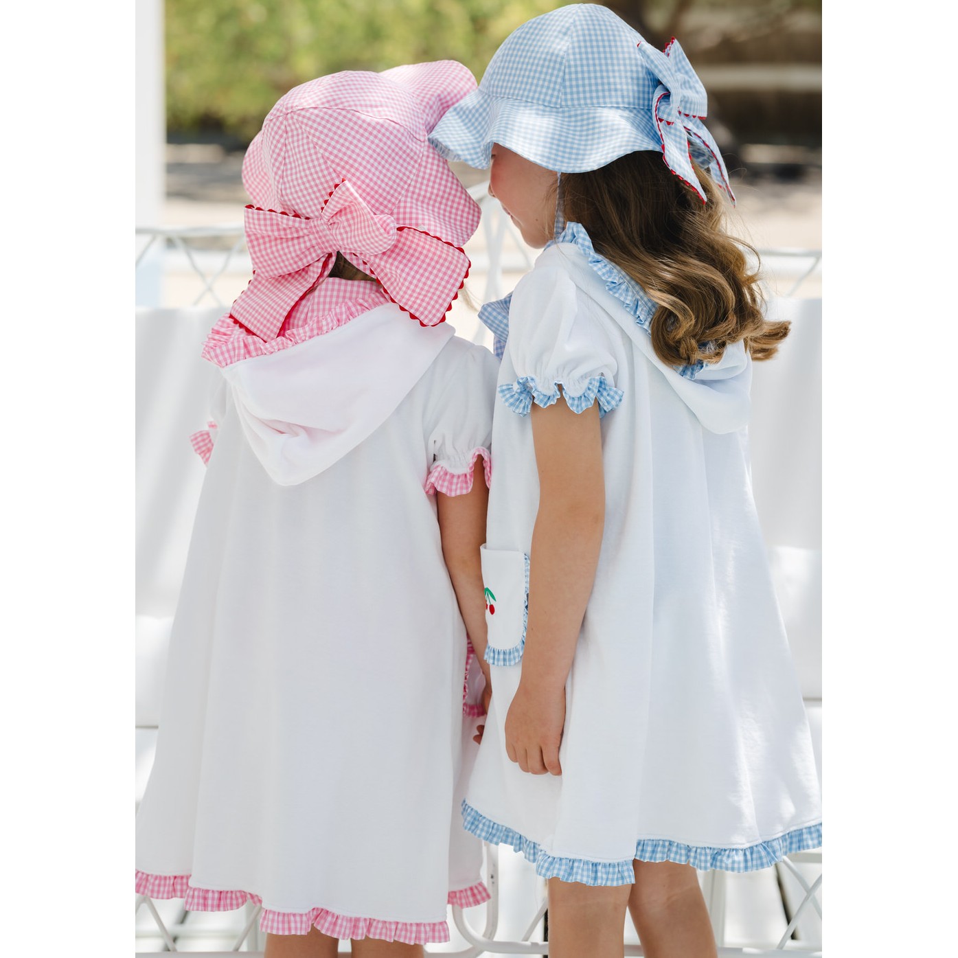 Gingham Mix Pink Sunny Hat