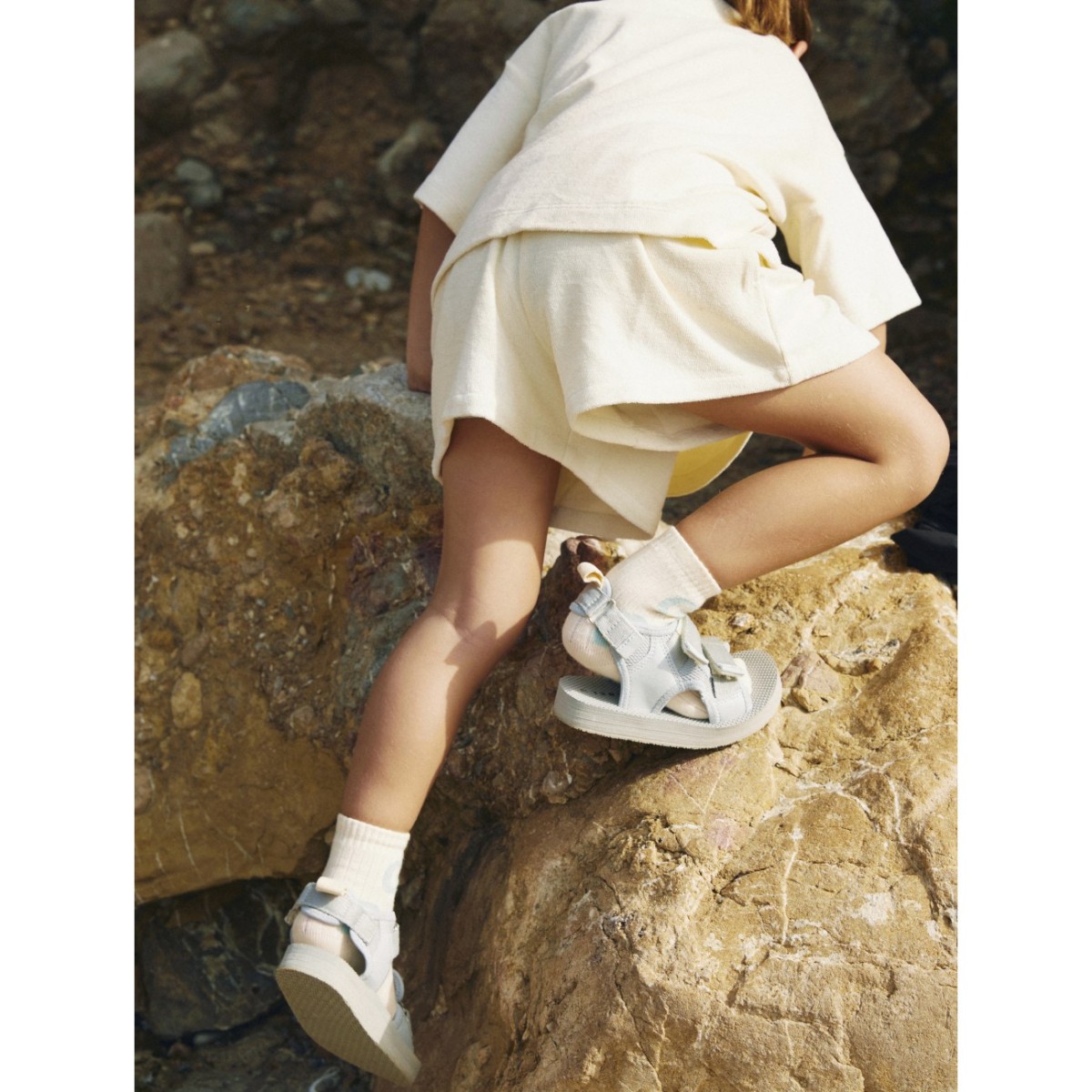 POP Terry Oversized Tee & POP Terry Shorts | Cream