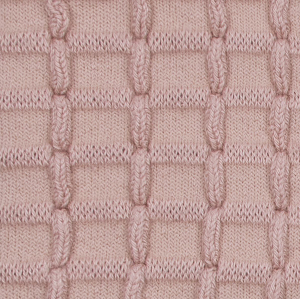 Camille Textured Checked-knit Knee-high Socks |  Vieux Rose
