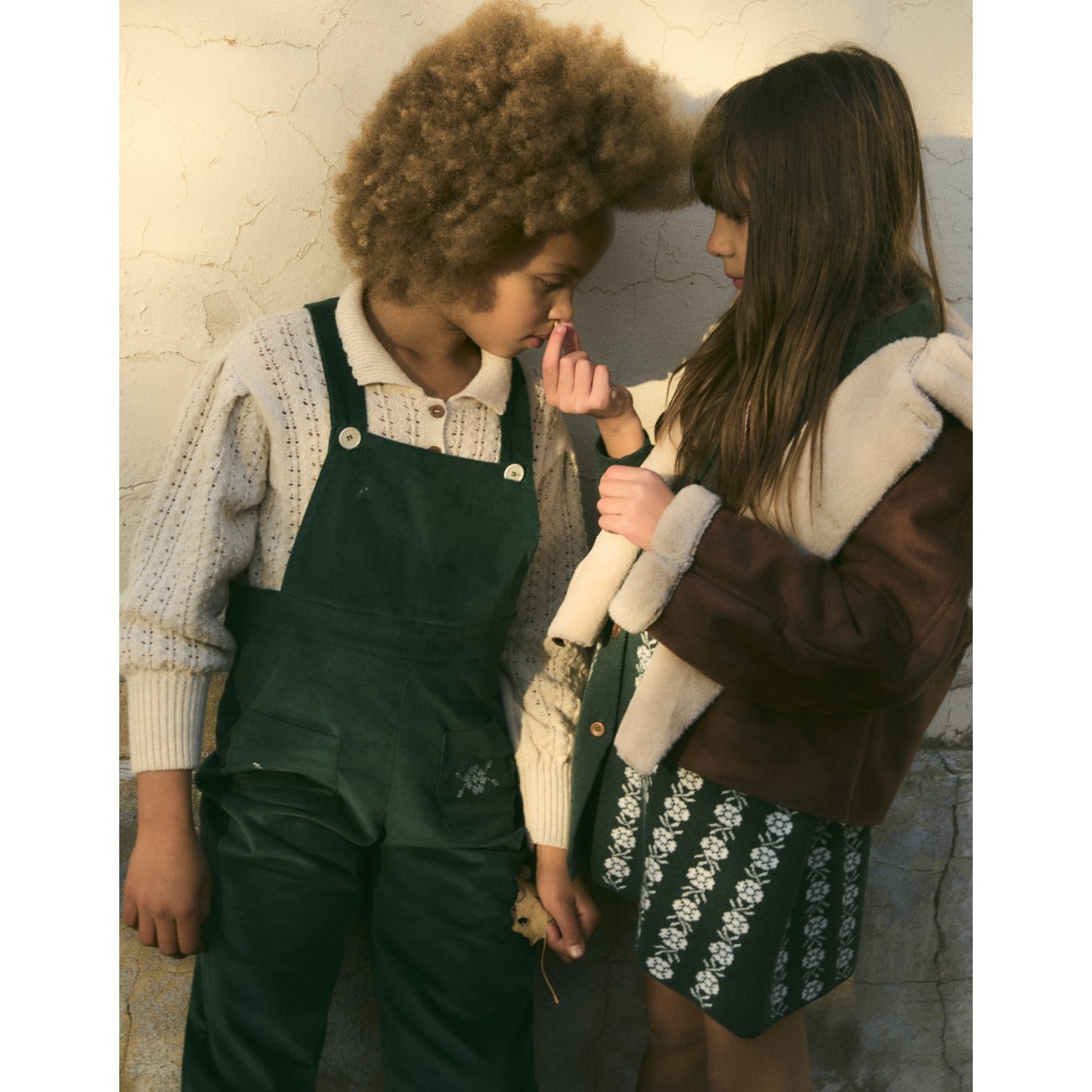 Green Antique Velvet Embroidered Overall