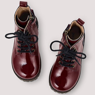 Lace Up Boot Burgundy