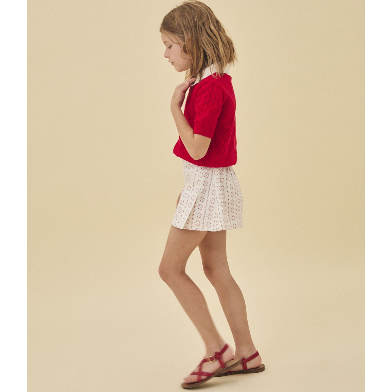 Cherry Openwork Biri Sweater