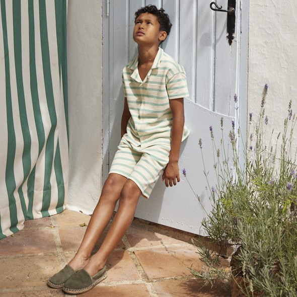 Arthur Shirt & Shorts | Aquamarine Stripe
