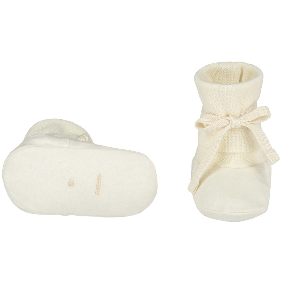 Baby Ribbed Booties | Cream