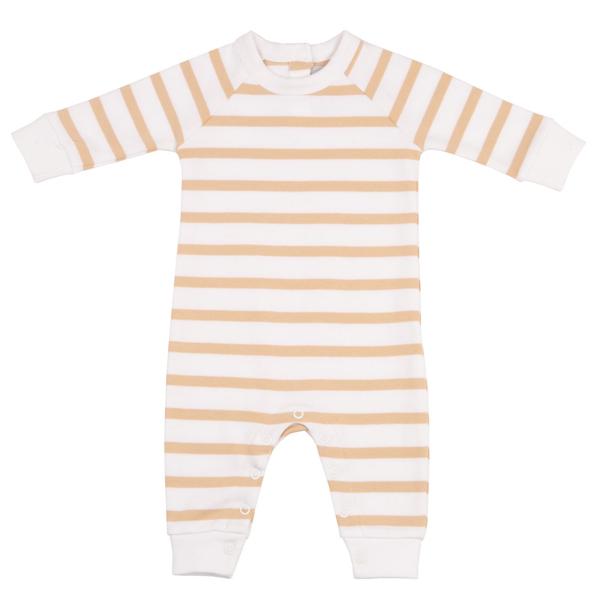 Biscuit & White Breton Stripe All-In-One