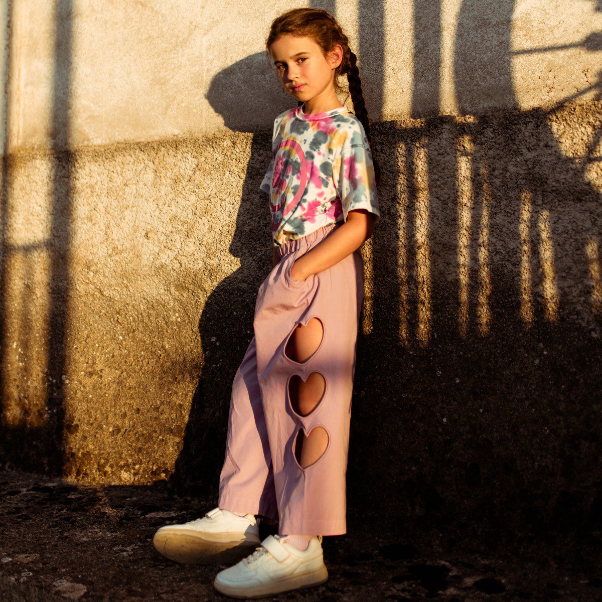 Heart Cut Out Wide Leg Pants | Orchid Haze