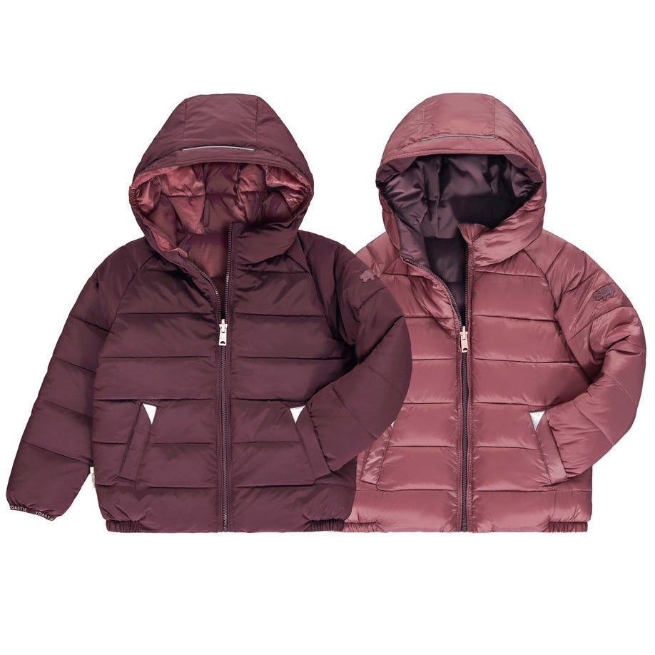 Reversible Puffer | Matte Berry / Cherry