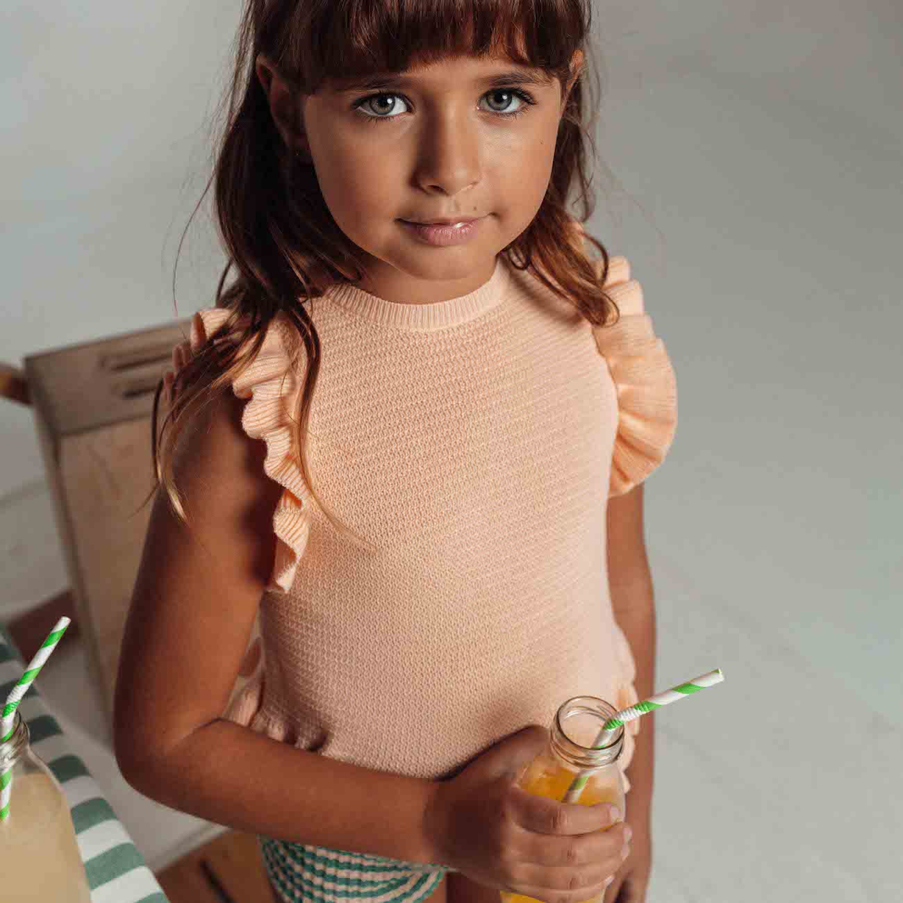 Pink Peach Knit Top