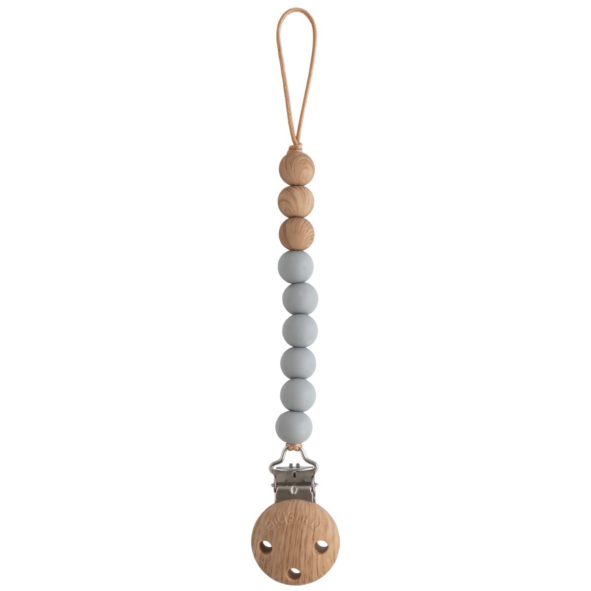 Eva Silicone Pacifier Clip | Stone