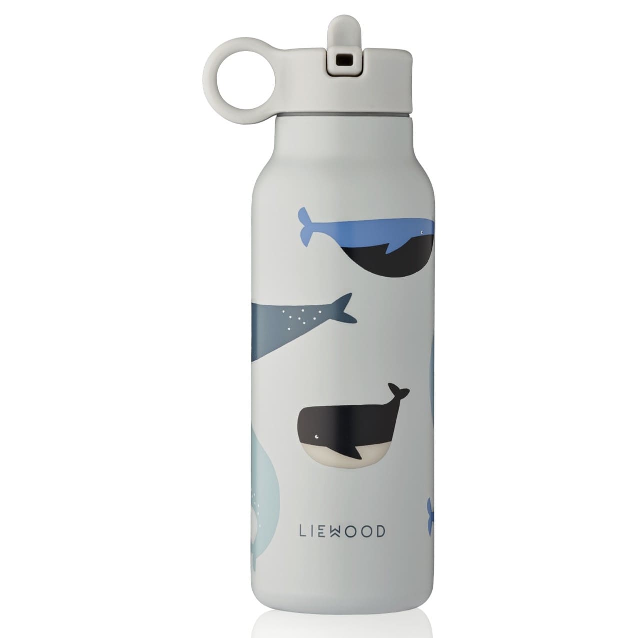 Falk Water Bottle 350 ML | Whales / Cloud Blue