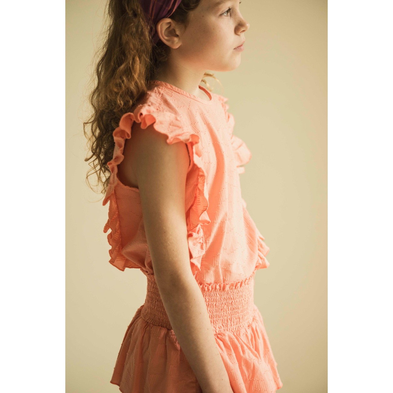 Faye Top & Elle Skirt | Light Coral Orange