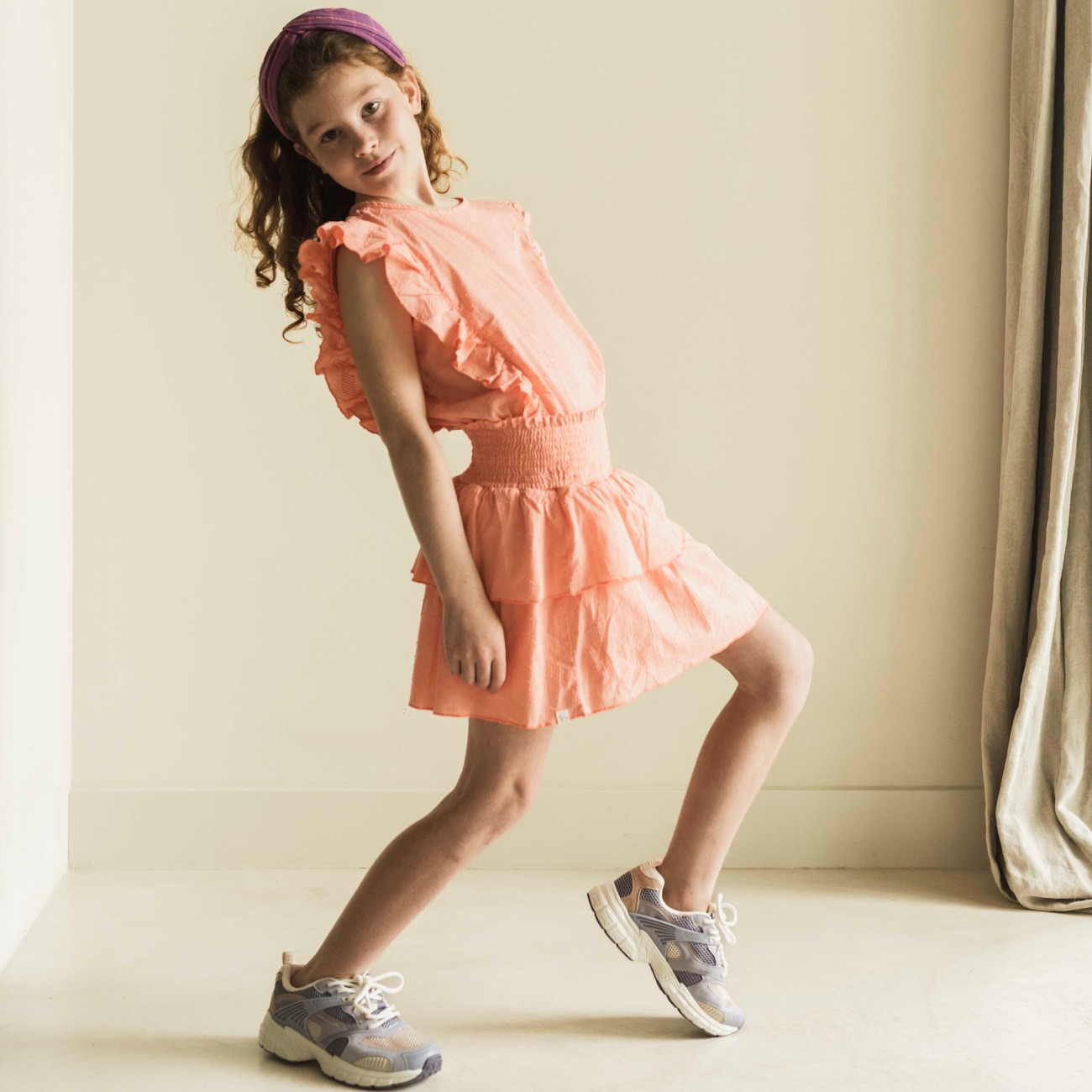 Faye Top & Elle Skirt | Light Coral Orange
