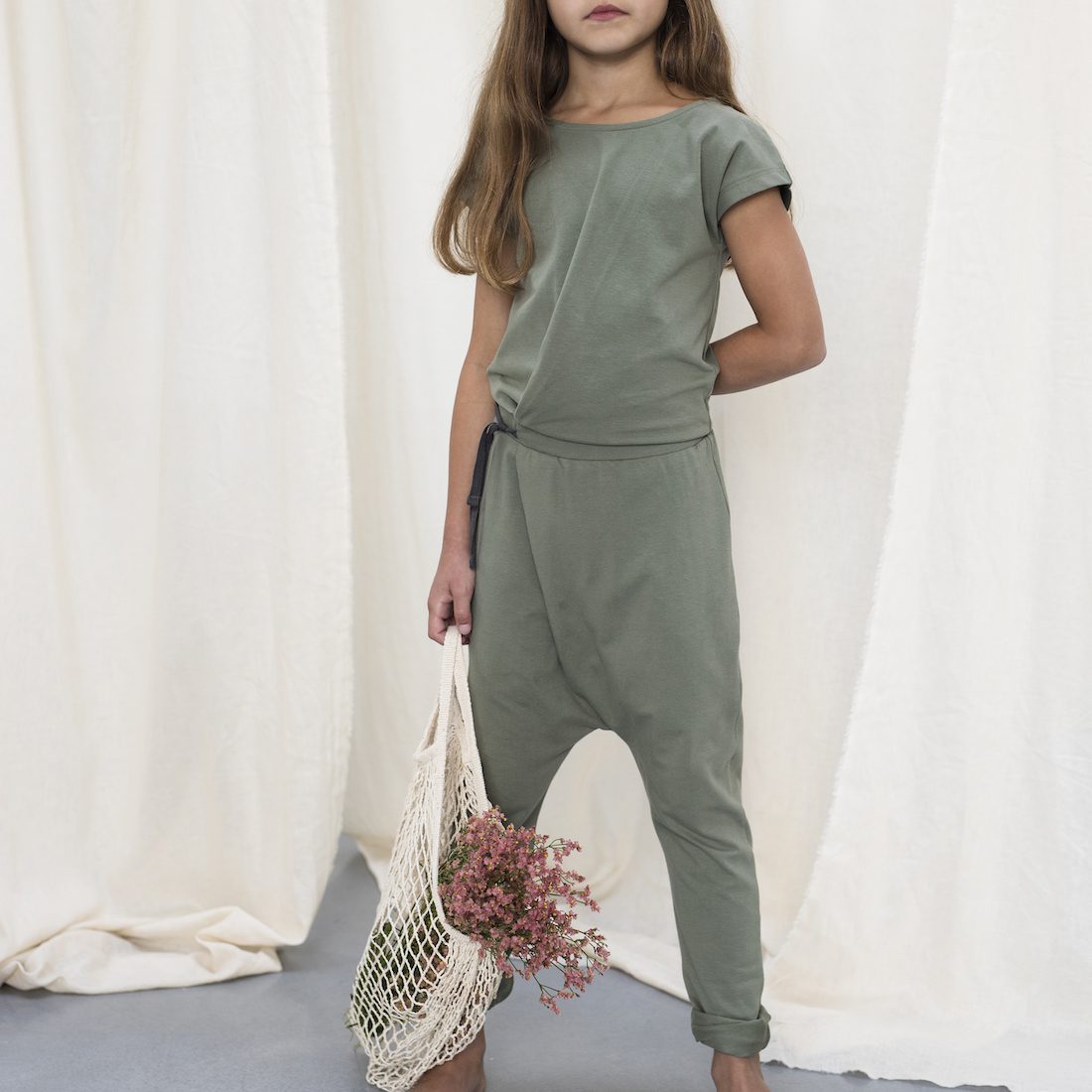 Fold Over Jumpsuit | Sage