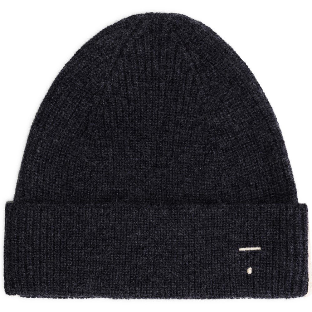 Knitted Beanie | Nearly Black Melange