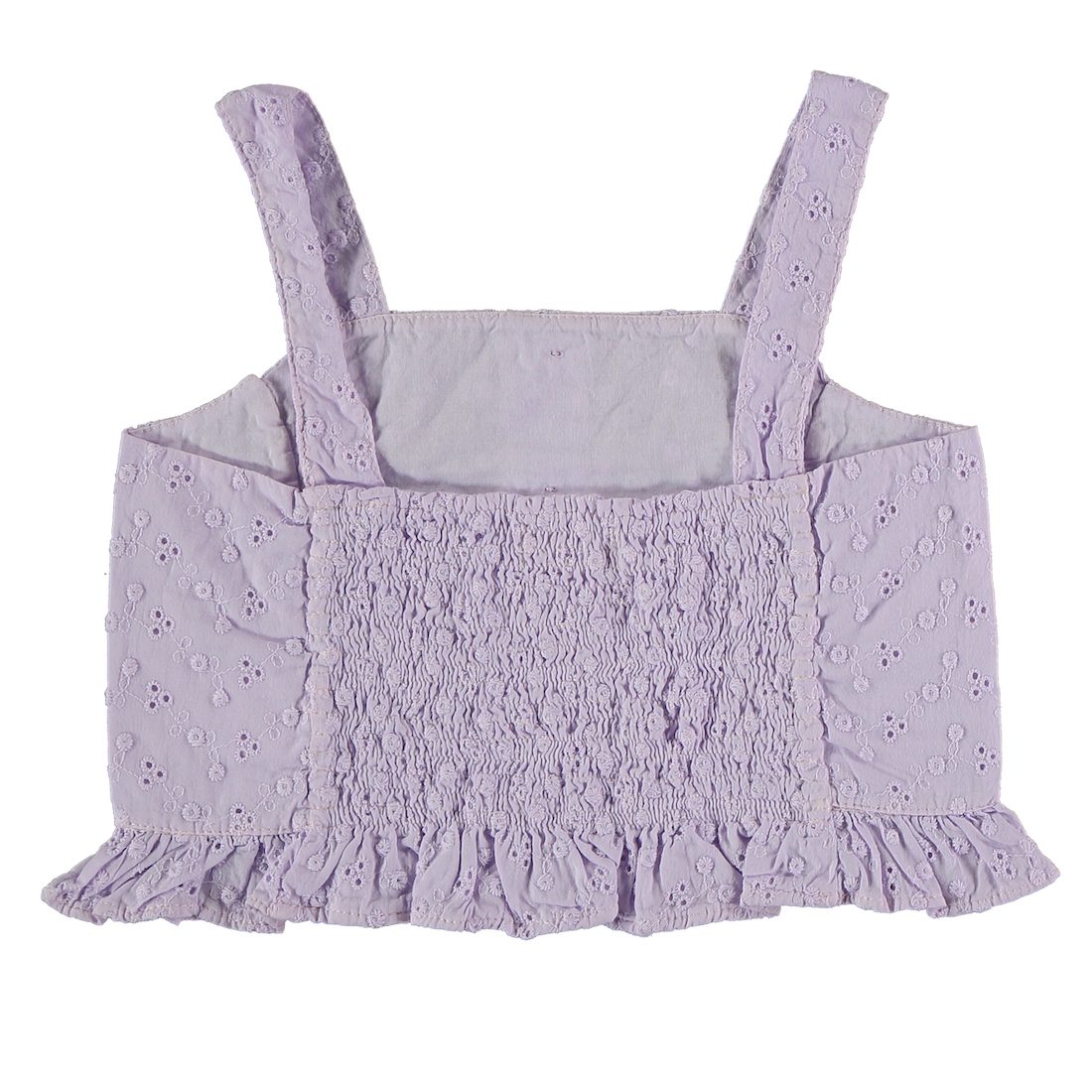 Ivory Linen Bermuda Short & Mauve Embroidery Top