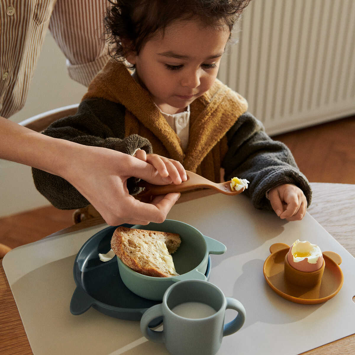 Janus Egg Cup 4 Pack | Mr Bear Blue Multi Mix