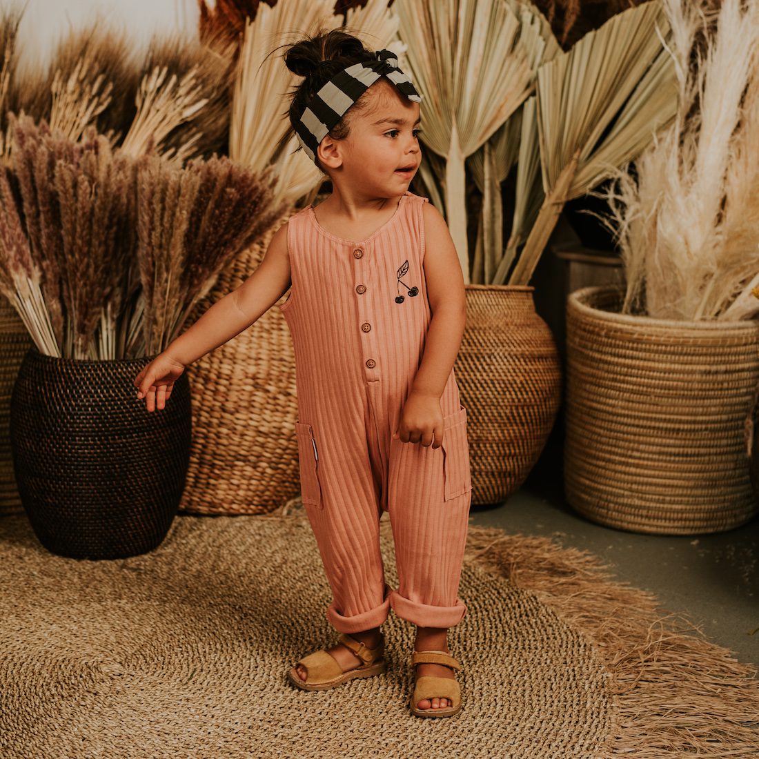 Jumpsuit Rib Cherry