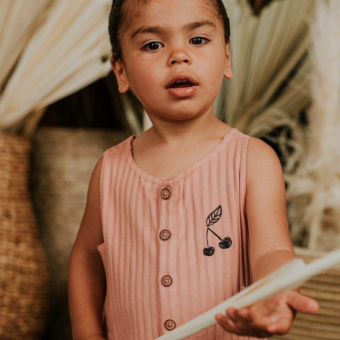 Jumpsuit Rib Cherry