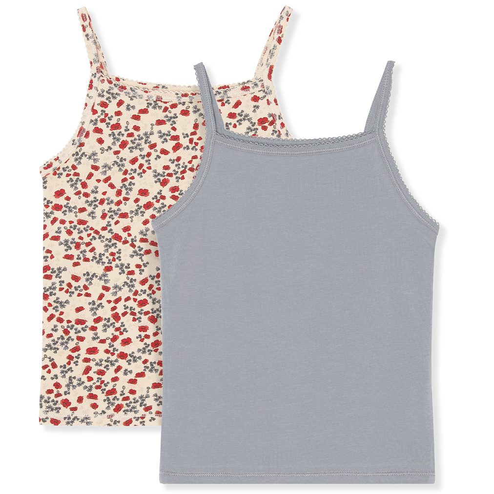 2 Pack Basic Strap Top | Poppy