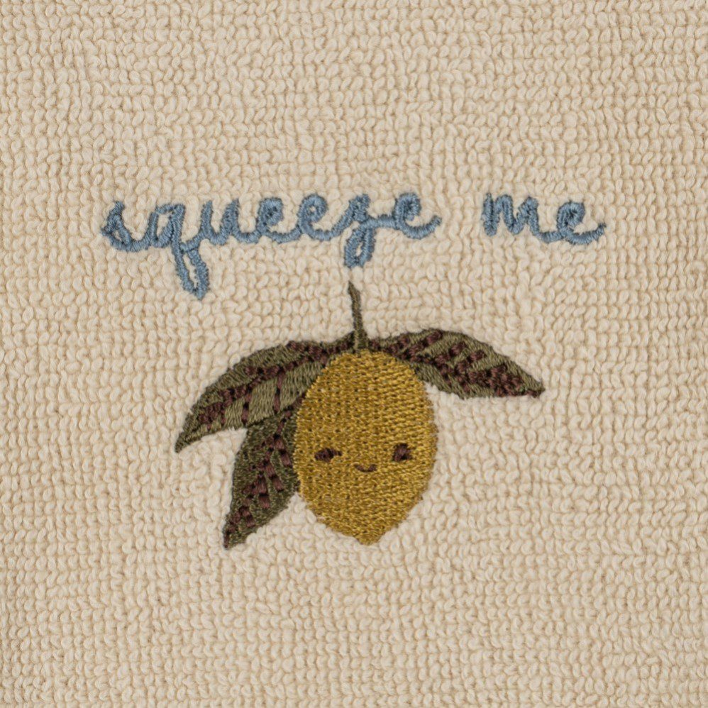 Terry Poncho Embroidery | Lemon