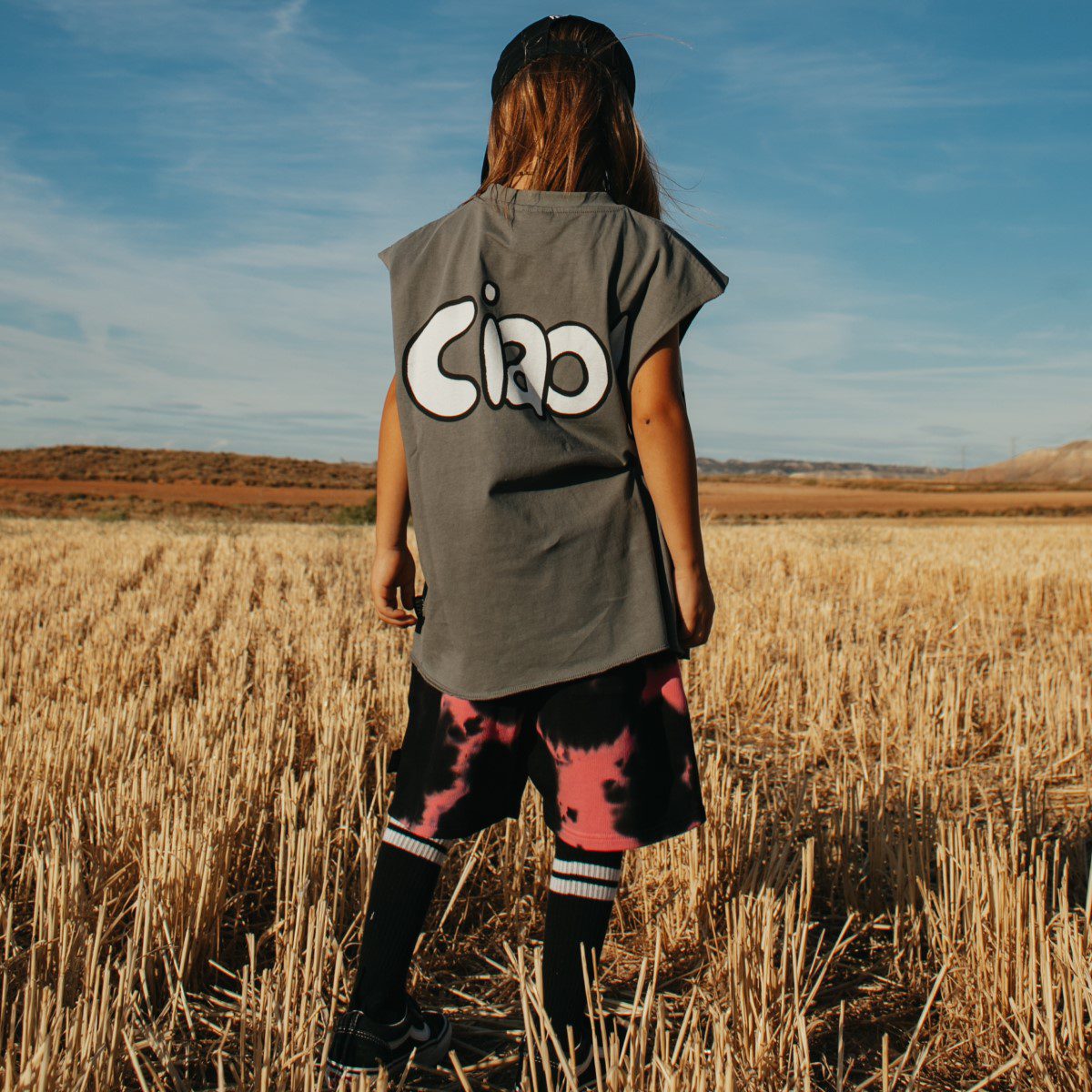 'HEY YOU' ON Front & 'CIAO' On Back Tank | Vintage Grey