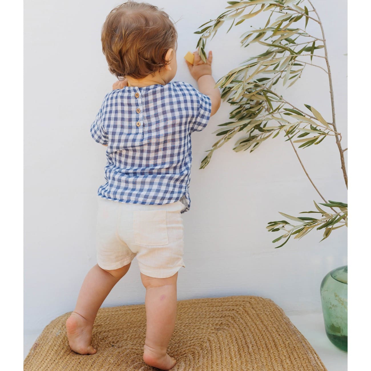BB Gingham Shirt & Linen Shorts
