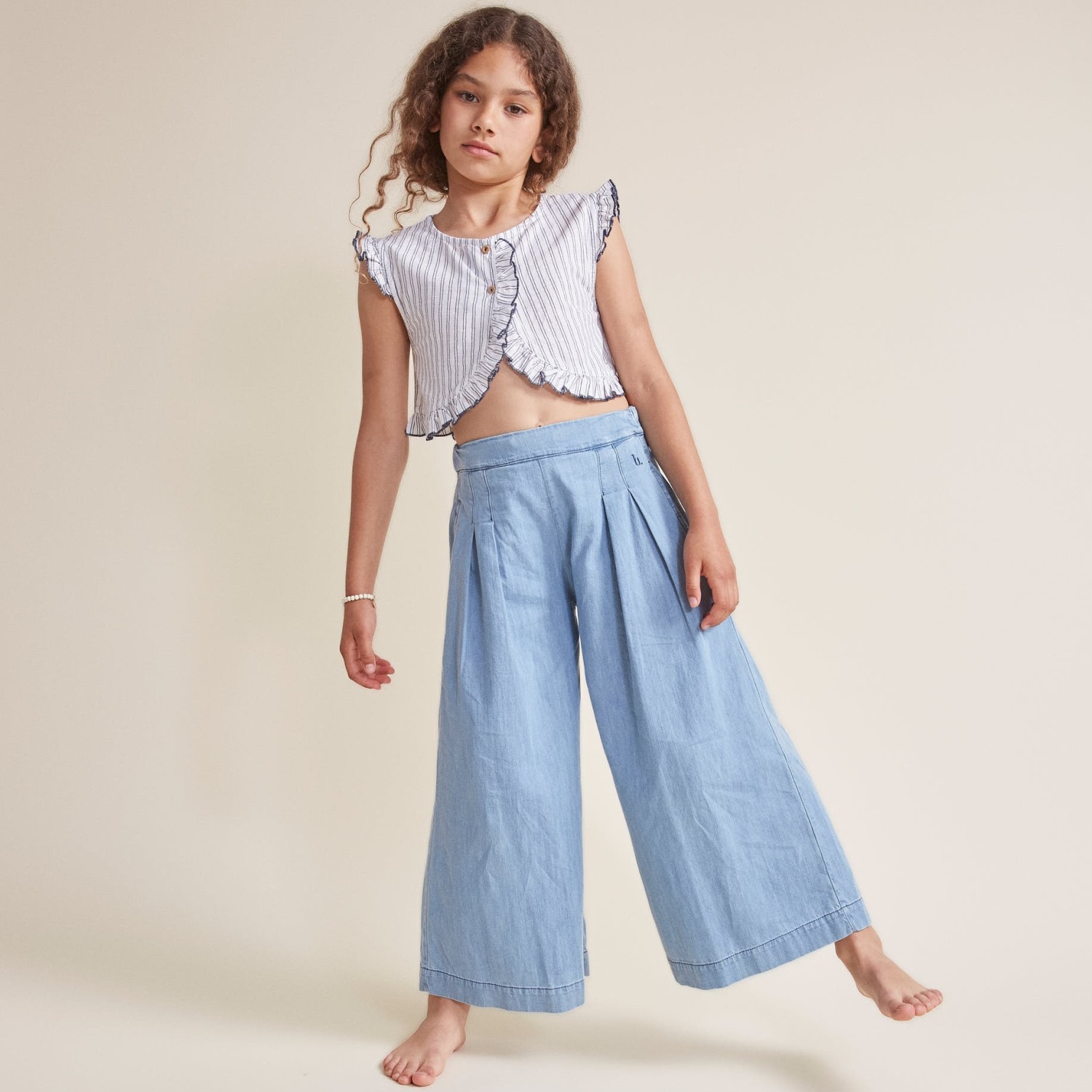Denim Wide Pants