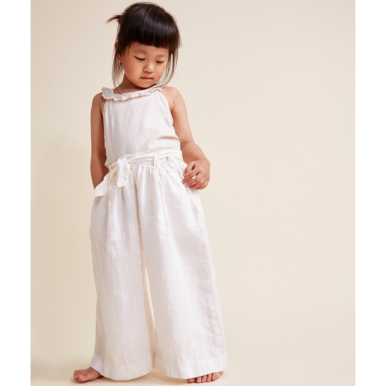 Girly Linen Top | Ivory