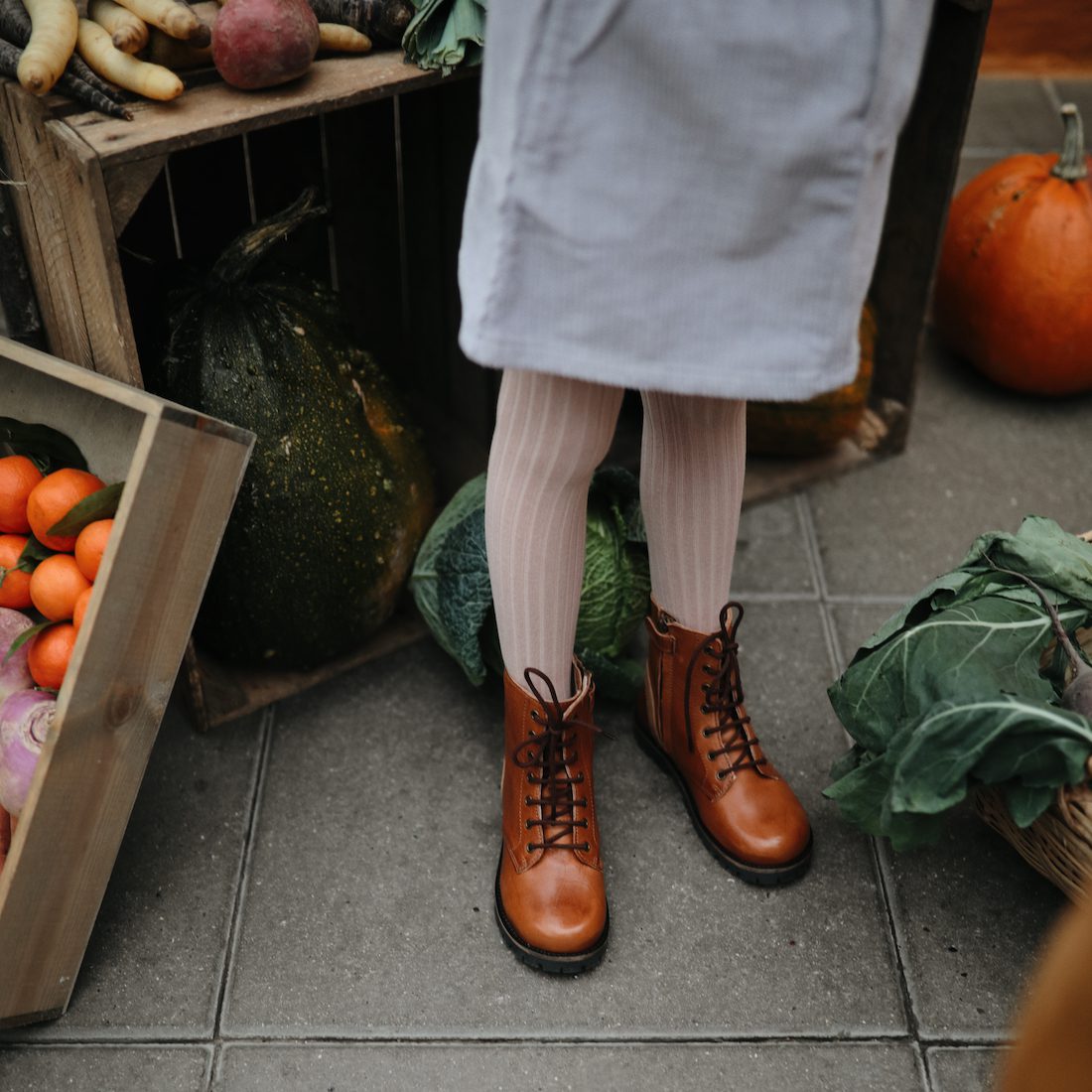 Lace Up Boots Oat